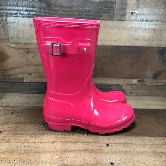 Hunter Shoes - Hunter Short Rain Boots in Pink Gloss